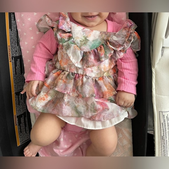 Wonder Nation|Colorful Chiffon Dress with Ruffles•••0-3 months, So Cute! - Picture 1 of 7